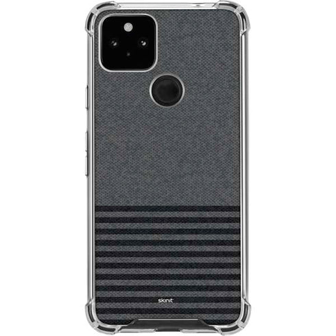 Black and Grey Stripes Google Pixel 5a 5G Clear Case